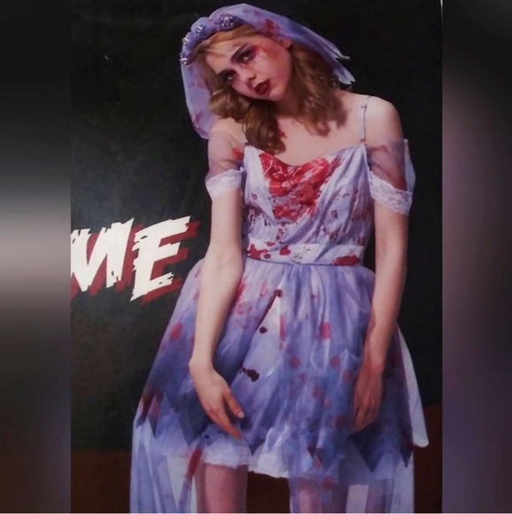 Ikali Zombie Bride Halloween Costume - Picture 2 of 9